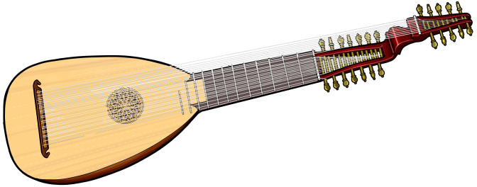 ルネッサンス リュート 15弦/8コース バロック Lute - 弦楽器