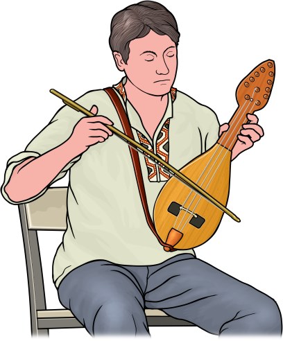 ガドゥルカを演奏する人