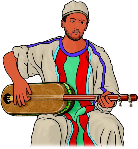 アフリカの弦楽器 ゲンブリ